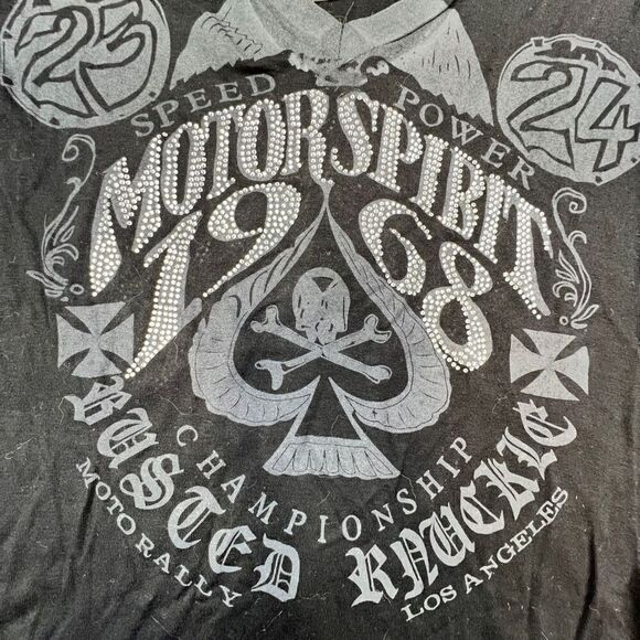 Laculture Women's Short Sleeve Motorspirit 1968 Graphic Tee Black Size Small NWT - Picture 1 of 5